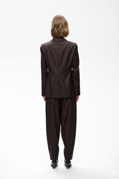 CADIEIW MEL CORE BLAZER Chocolate Brown Melange - 1911 - 30113067 Thumbnail