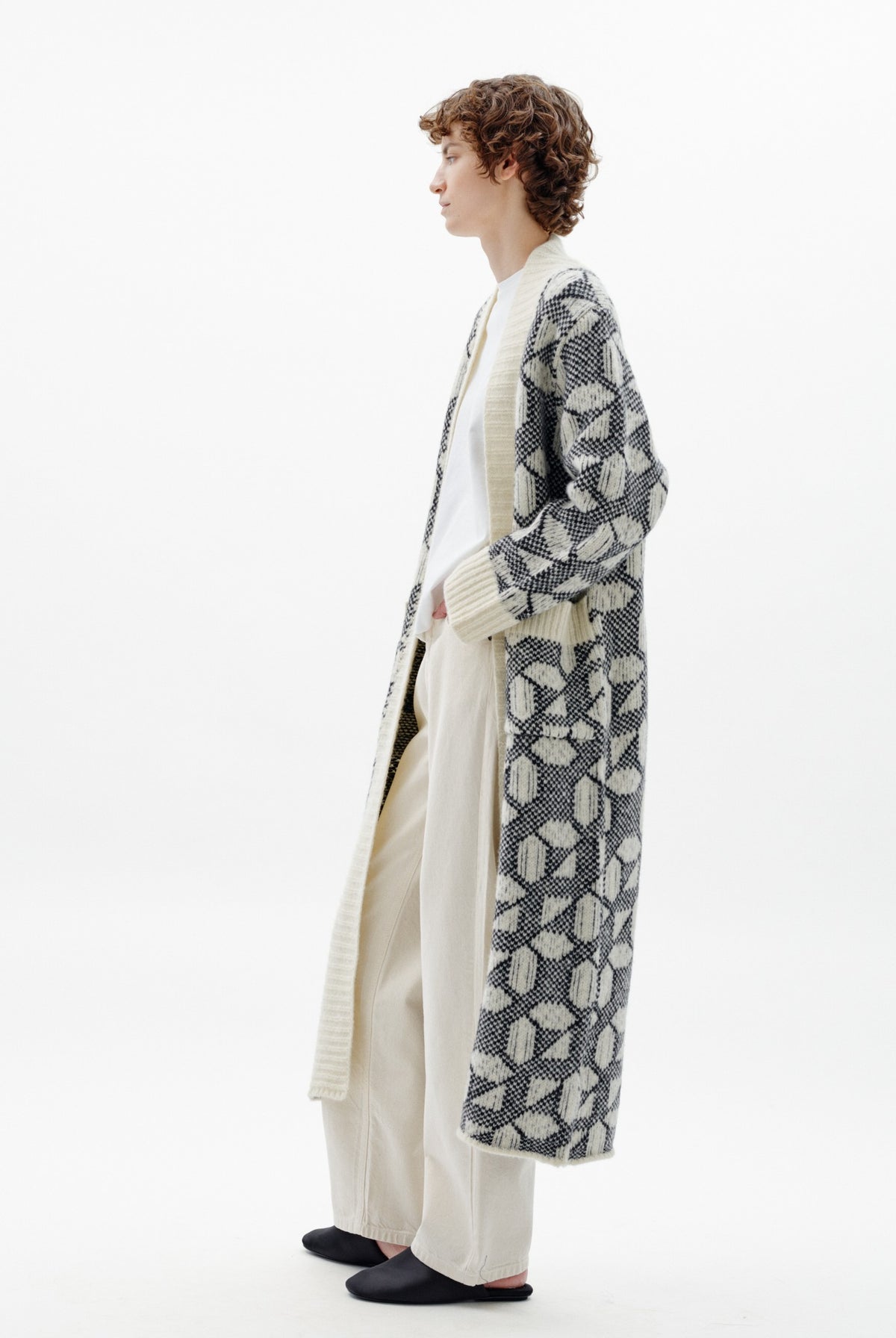 TULAIW CARDIGAN GRAFIC TILE PATTERN - 90001327 - 30113081