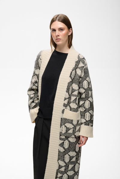 TULAIW CARDIGAN GRAFIC TILE PATTERN - 90001327 - 30113081 Thumbnail