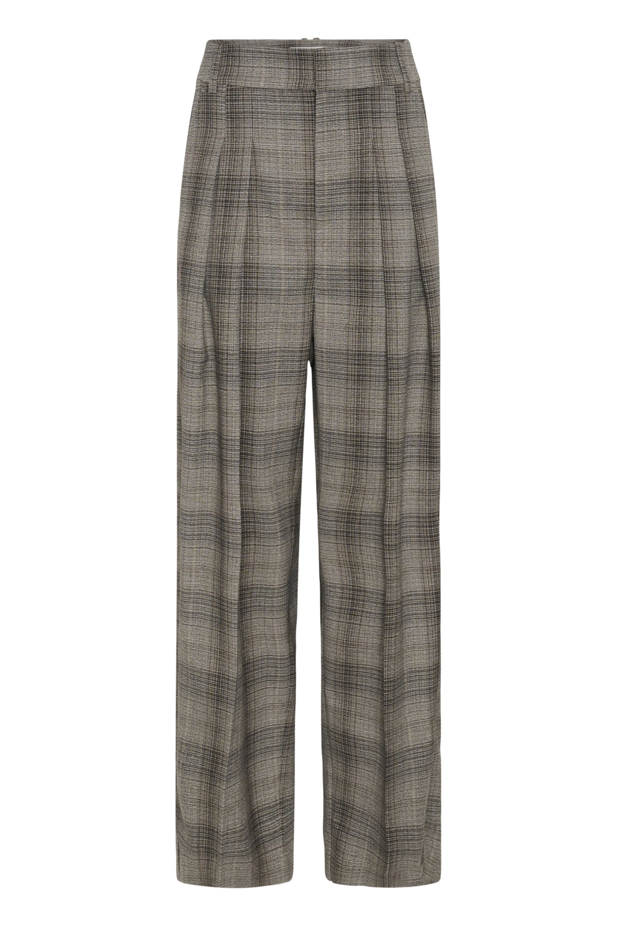 CHECKIEIW BARREL PANT BROWN FALL CHECK - 900013856 - 30113084