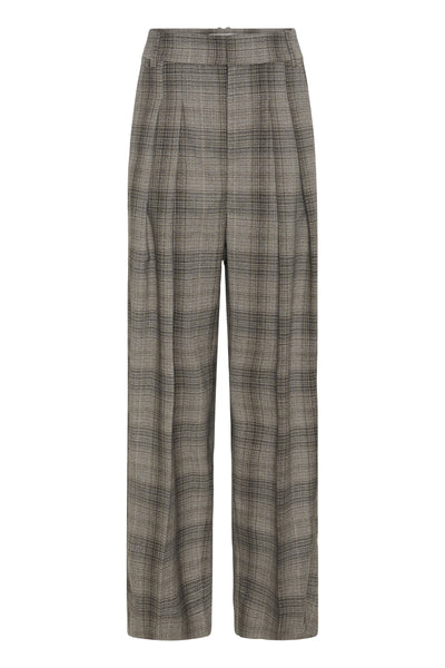 CHECKIEIW BARREL PANT BROWN FALL CHECK - 900013856 - 30113084 Thumbnail