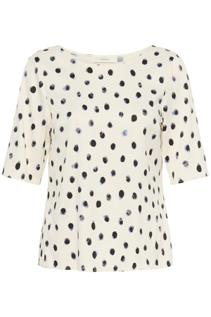 HENRIIW BLOUSE VANILLA BRUSH DOT - 900009019 - 30113103