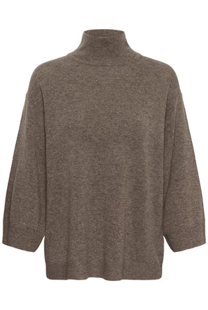 TALLYIW MONIKA HIGHNECK Chocolate Brown Melange - 1911 - 30113216