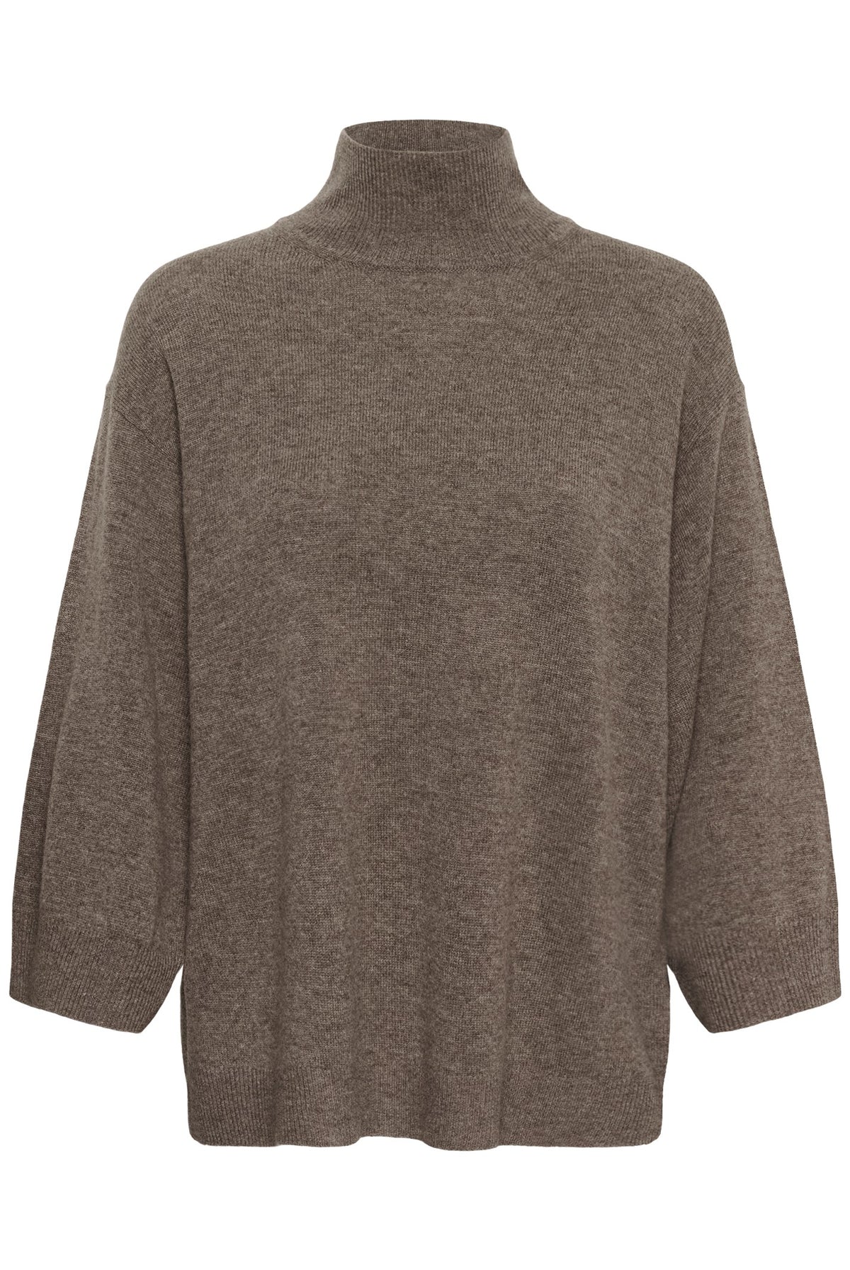 TALLYIW MONIKA HIGHNECK Chocolate Brown Melange - 1911 - 30113216