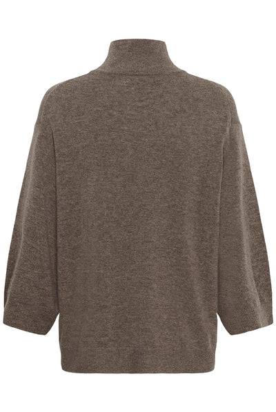 TALLYIW MONIKA HIGHNECK Chocolate Brown Melange - 1911 - 30113216 Thumbnail