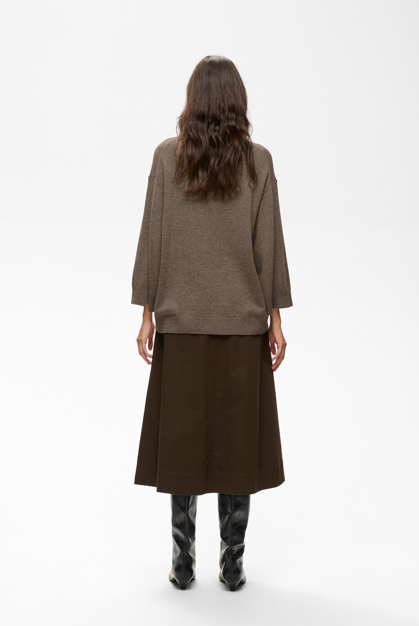 TALLYIW MONIKA HIGHNECK Chocolate Brown Melange - 1911 - 30113216