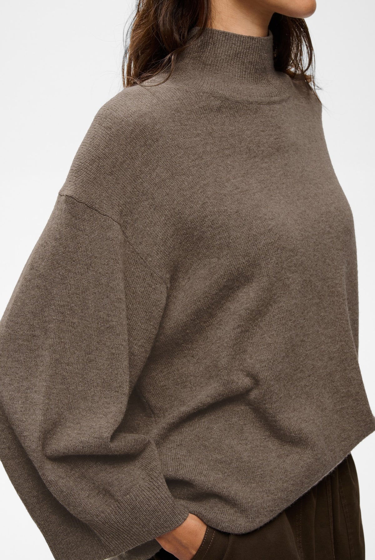 TALLYIW MONIKA HIGHNECK Chocolate Brown Melange - 1911 - 30113216
