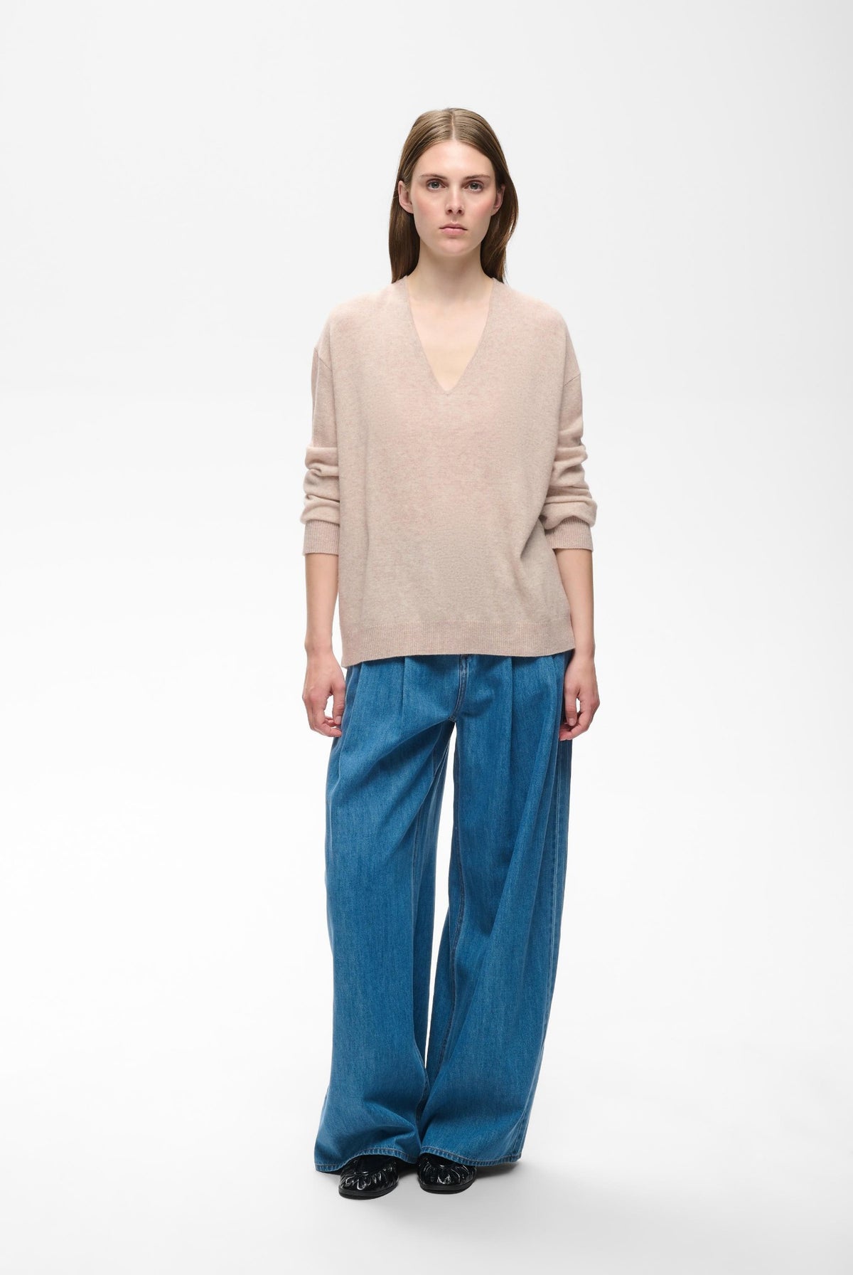 TALLYIW MONIKA V-NECK Cinder Melange - 1715061 - 30113217
