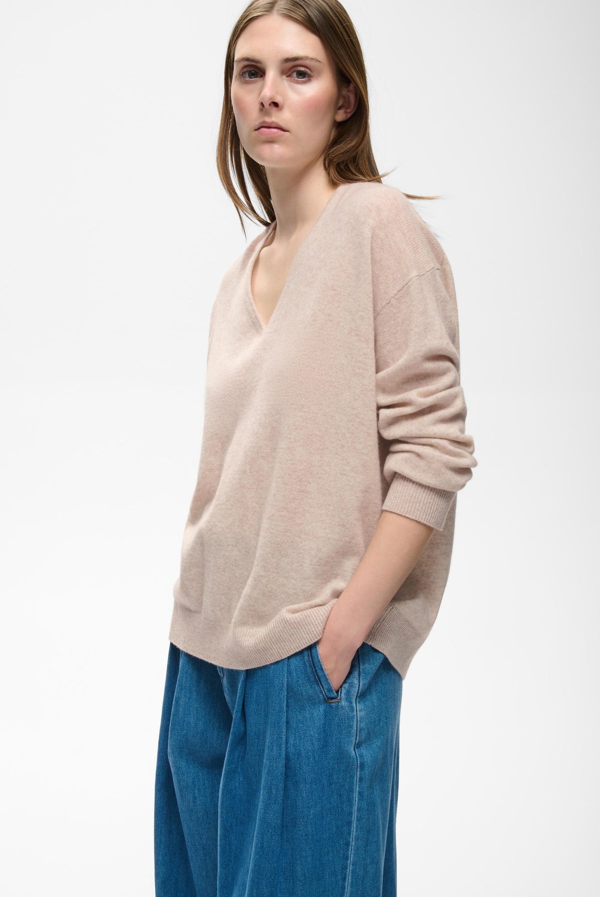TALLYIW MONIKA V-NECK Cinder Melange - 1715061 - 30113217
