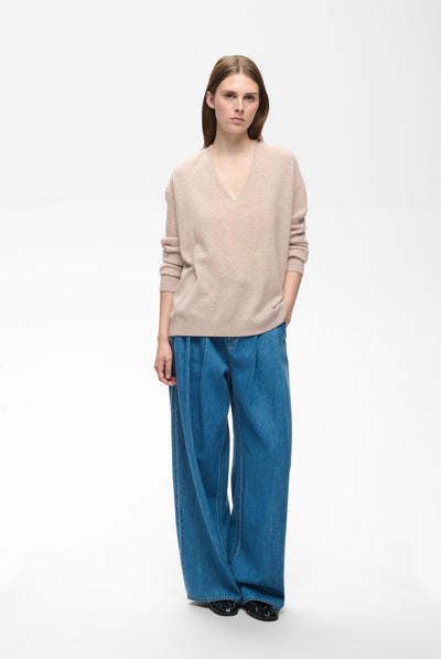 TALLYIW MONIKA V-NECK Cinder Melange - 1715061 - 30113217 Thumbnail