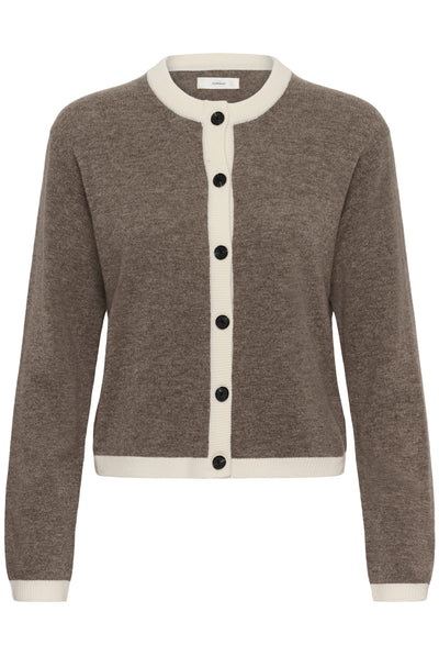 TALLYIW MONIKA CARDIGAN Chocolate Brown Melange - 1911 - 30113218 Thumbnail