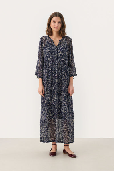 PoloniaPW DR Dark Navy Scattered Flower - 30307030 Thumbnail
