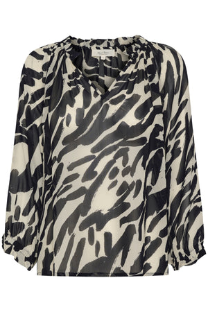 ElsiaPW BL Dark Navy Brush Print