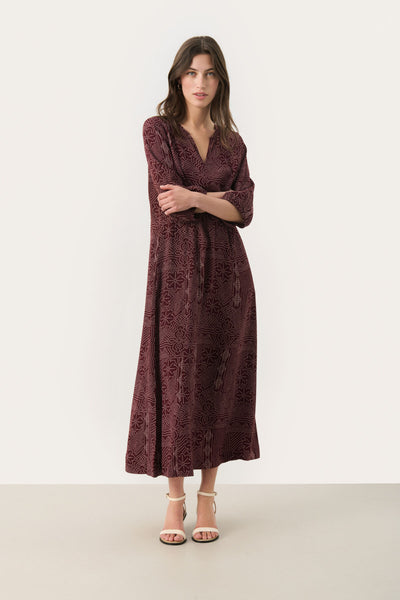 TittaPW DR Tawny Port Dot Print - 30309823 Thumbnail