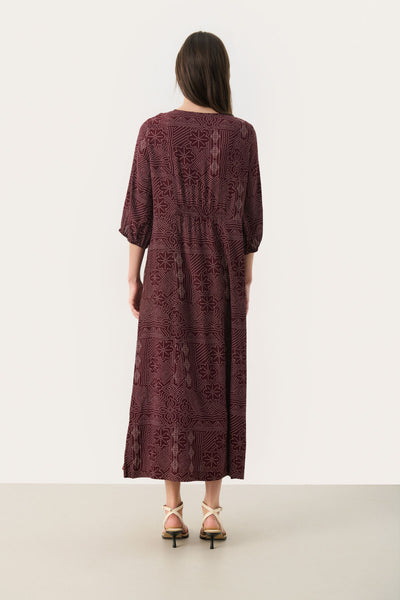 TittaPW DR Tawny Port Dot Print - 30309823 Thumbnail