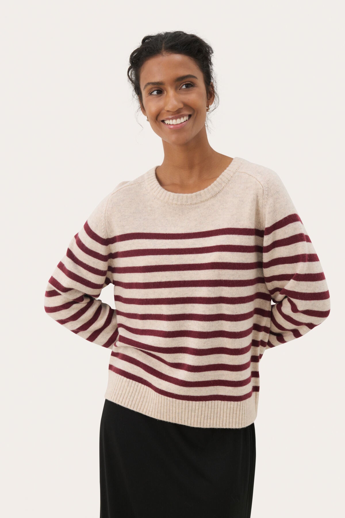 NiakaPW PU Tawny Port Stripe - 30309857