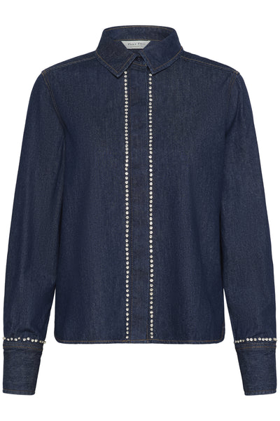 UlrikkePW SH Rinse Blue Denim - 300159 - 30310129 Thumbnail