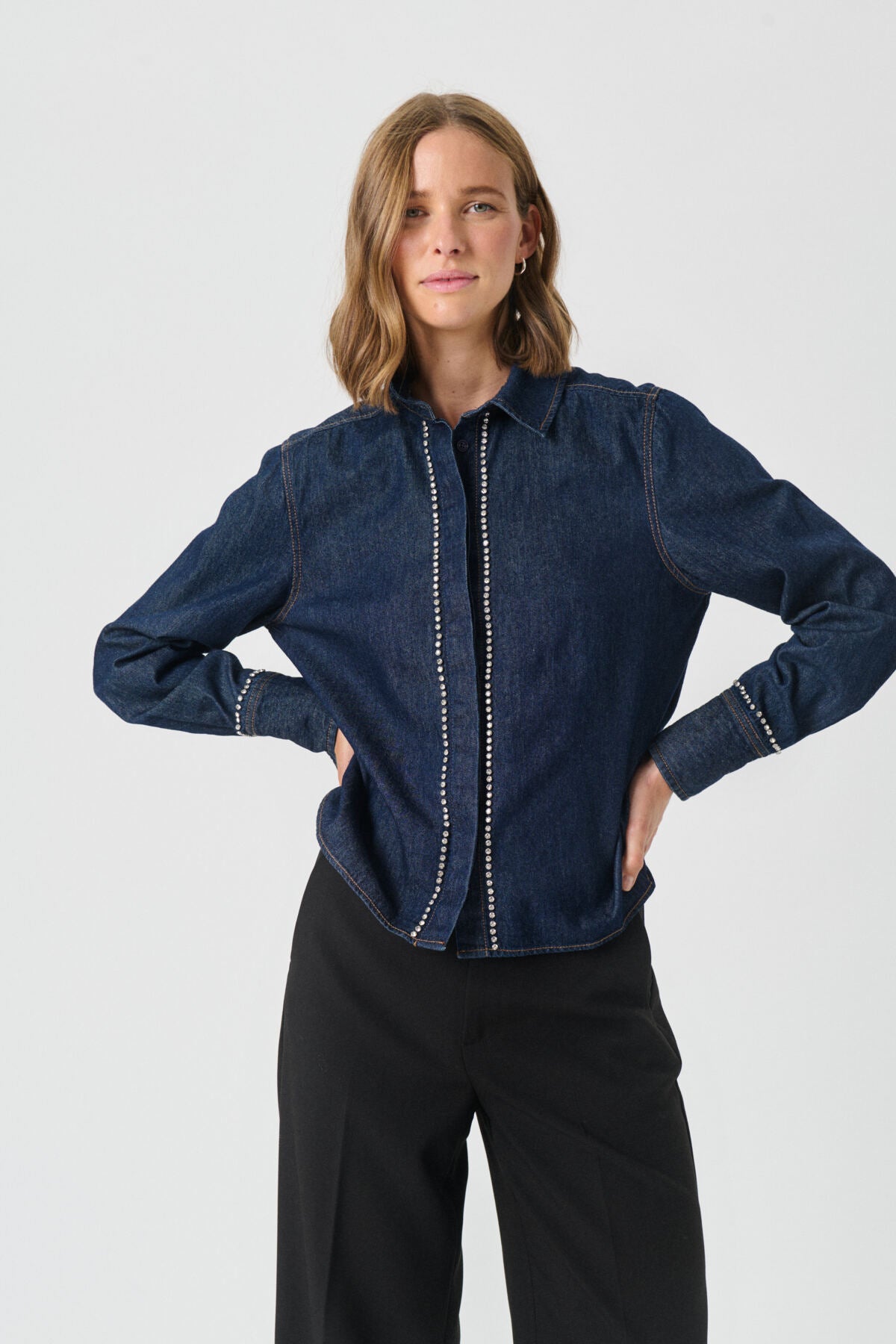 UlrikkePW SH Rinse Blue Denim - 300159 - 30310129