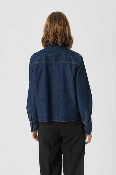 UlrikkePW SH Rinse Blue Denim - 300159 - 30310129 Thumbnail