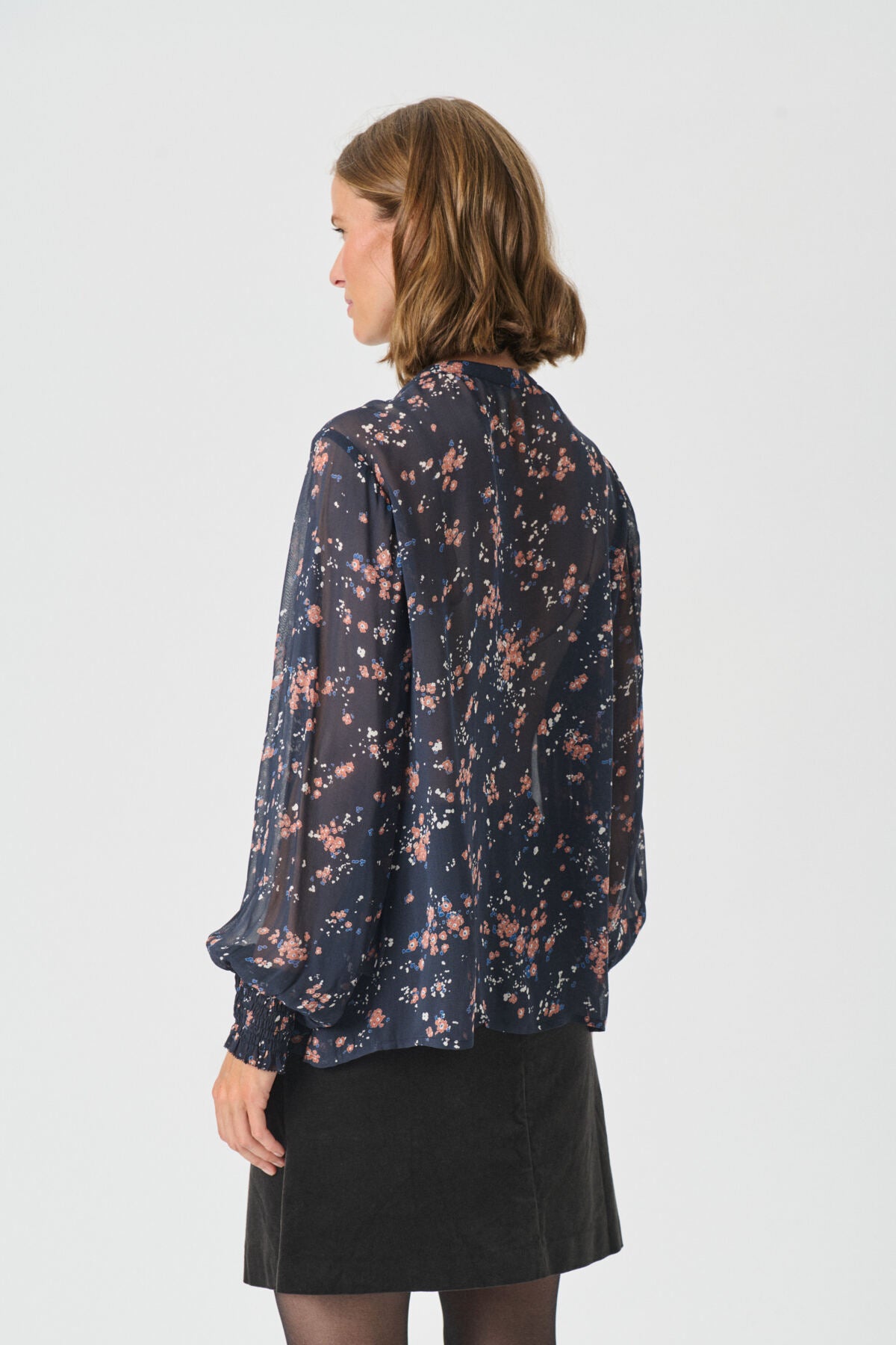 VarinkaPW BL Dark Navy Mini Flower Print - - 30310140