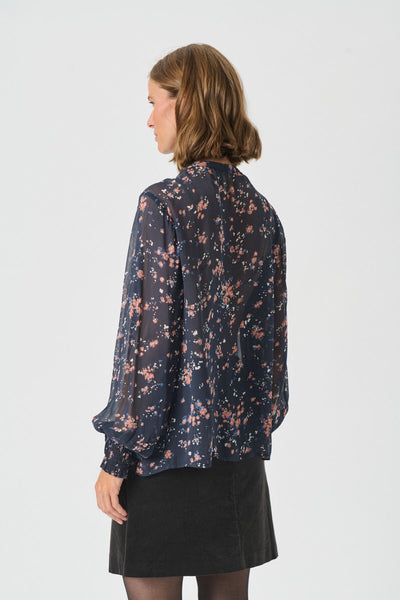 VarinkaPW BL Dark Navy Mini Flower Print - - 30310140 Thumbnail