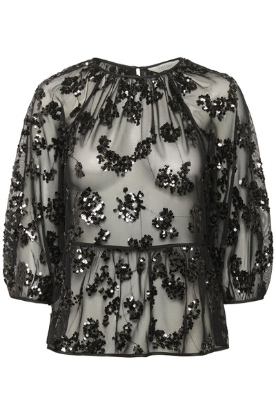 VivanPW BL Black Sequins on mesh - 304383 - 30310196 Thumbnail