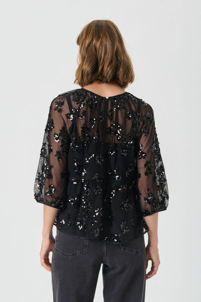 VivanPW BL Black Sequins on mesh - 304383 - 30310196 Thumbnail