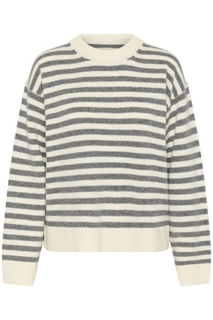 VinasPW PU Grey Melange/Whitecap Stripe - 30310219