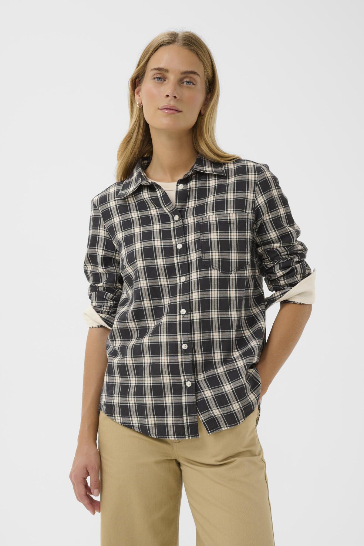 YanaPW SH Dark Navy/Mole Check - 305637 - 30310281
