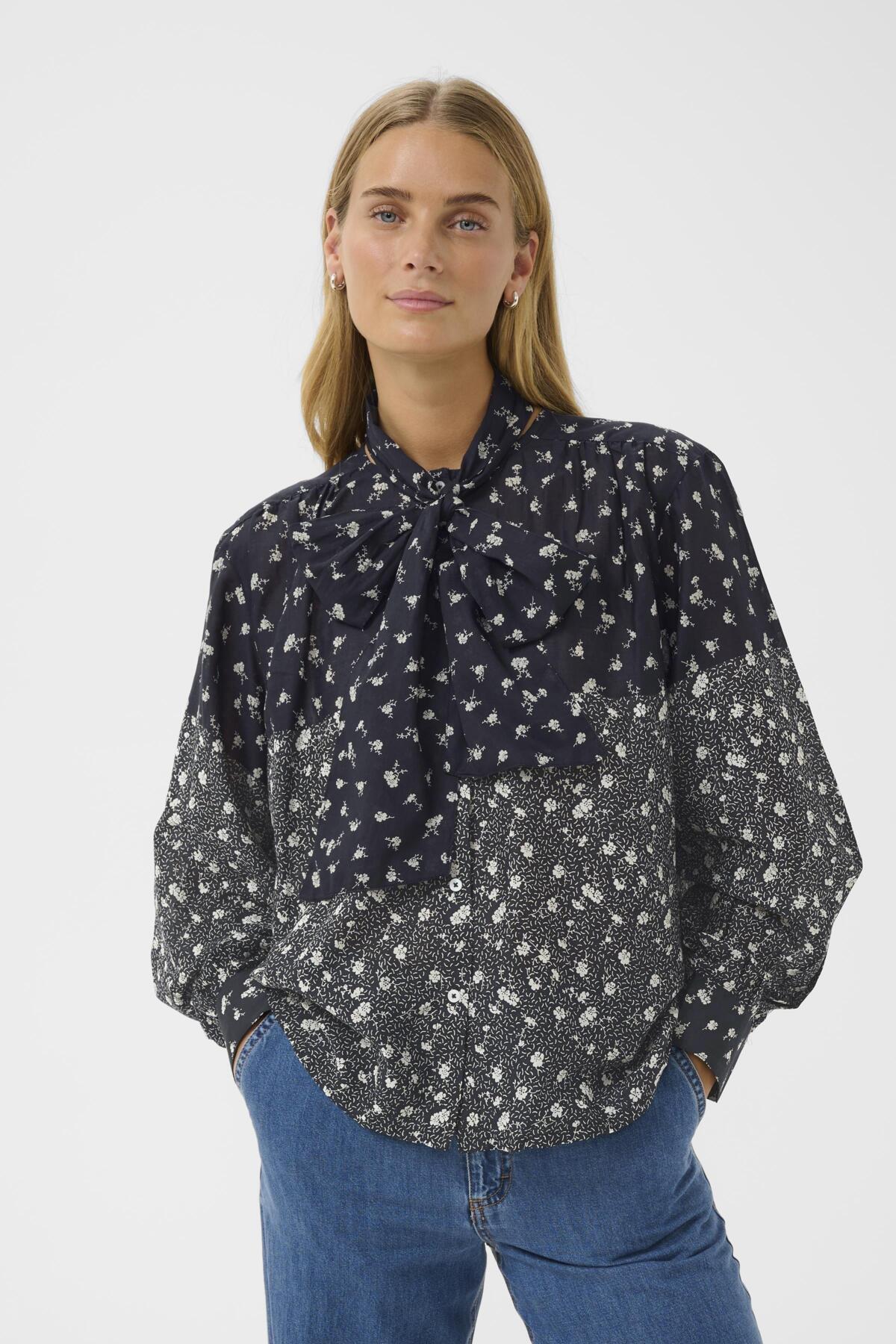 YaninaPW BL Dark Navy Fragile Print - 3045 - 30310282
