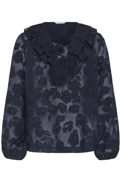 ZairaPW BL Dark Navy Blurred Flower - 304 - 30310285 Thumbnail