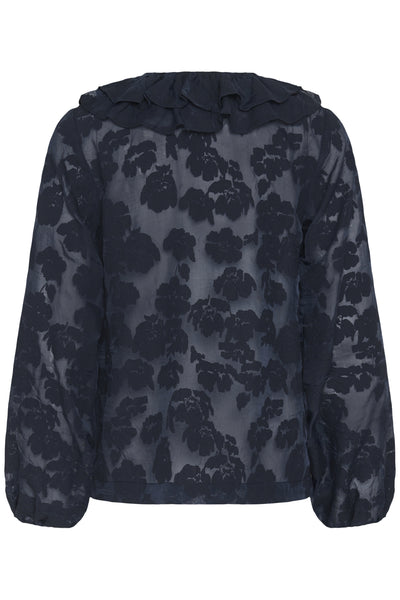 ZairaPW BL Dark Navy Blurred Flower - 304 - 30310285 Thumbnail