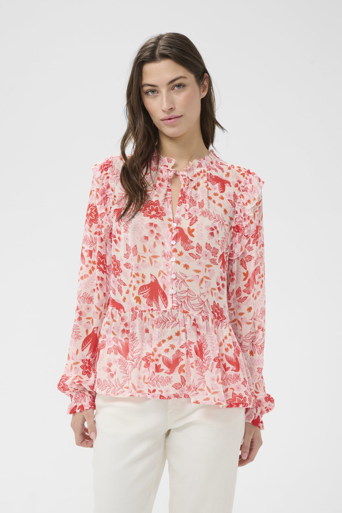 AlfridaPW BL Poppy Red Bird Print - 304726 - 30310376