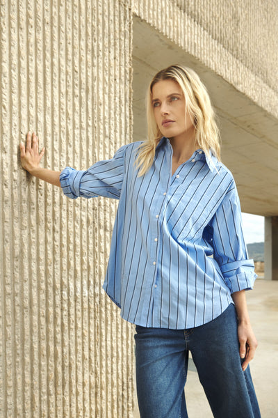 AnabellaPW SH Blue Stripe - 304728 - 30310387 Thumbnail