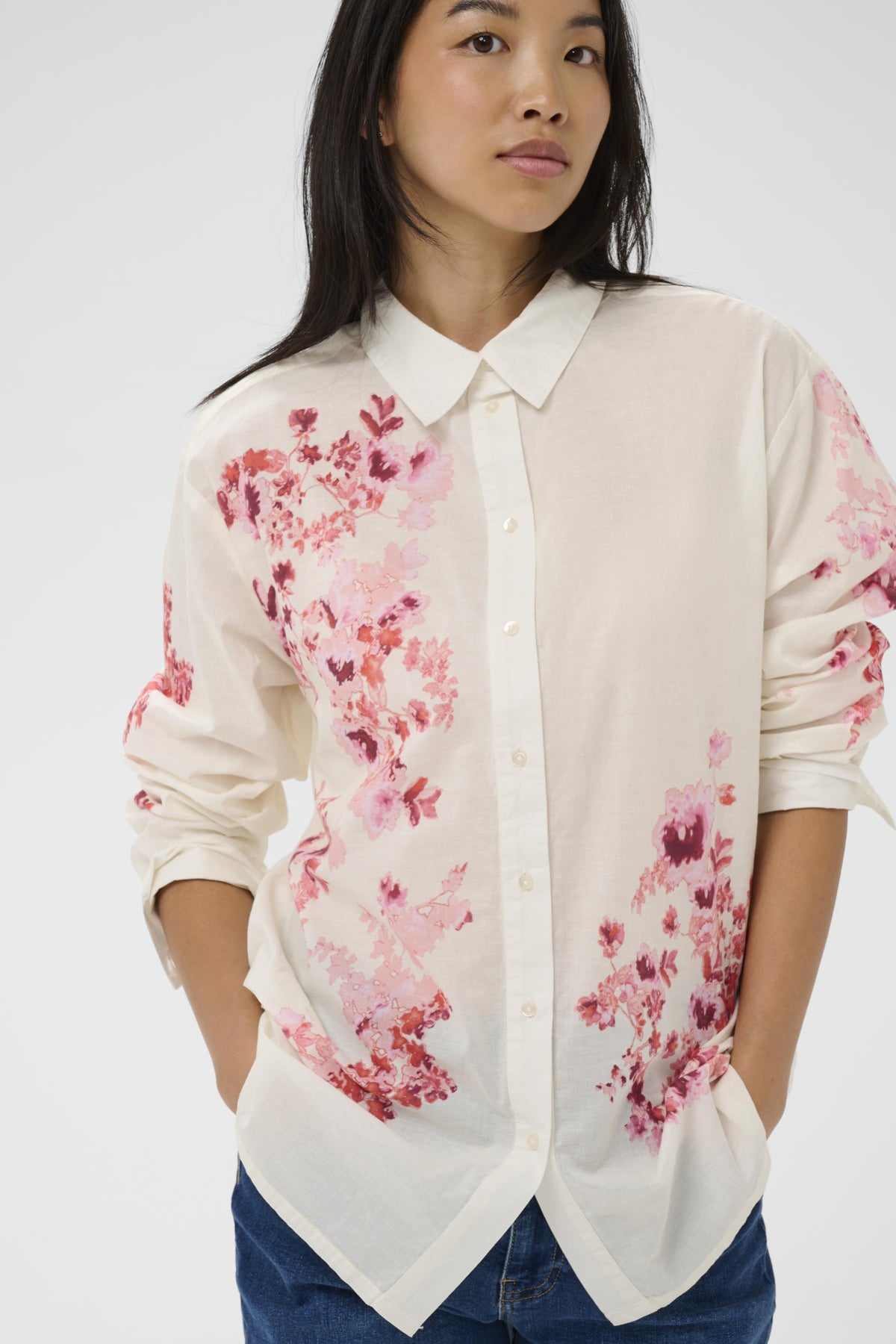 AleiaPW SH Pink Shadow Flower Print - 304 - 30310426