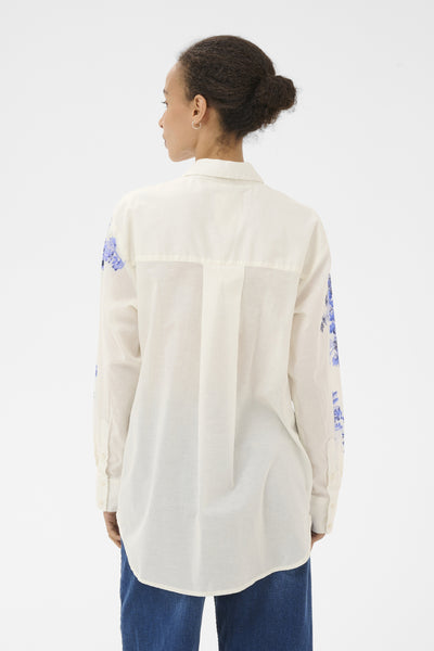 AleiaPW SH Blue Shadow Flower Print - 304 - 30310426 Thumbnail