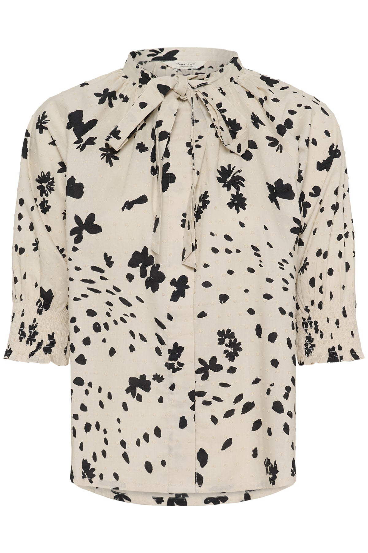 AlmeraPW SH Black Dot Flower Print - 30473 - 30310446