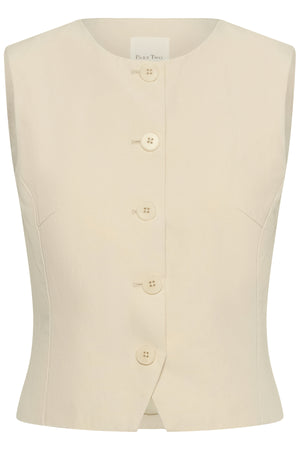 BenittaPW Waistcoat Sandshell - 130907 - 30310511
