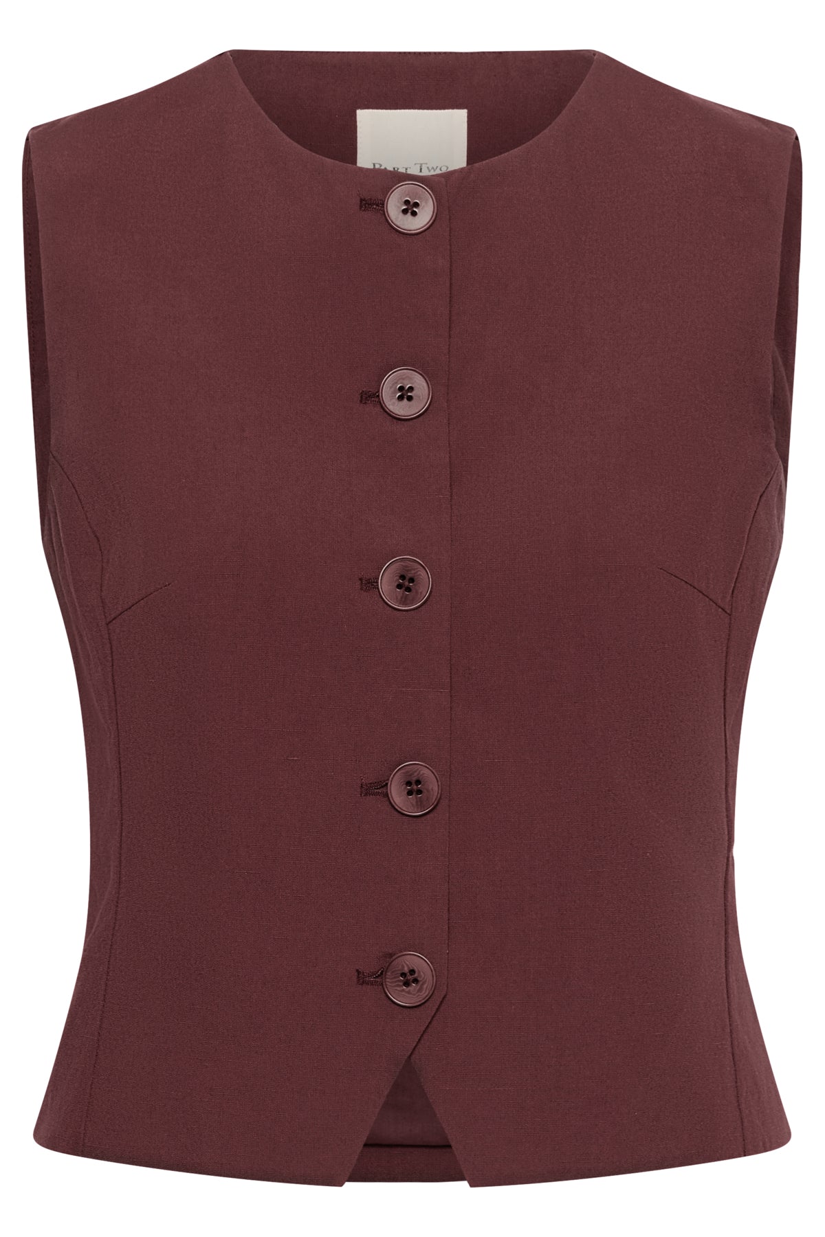 BenittaPW Waistcoat Burnt Russet - 191530 - 30310511