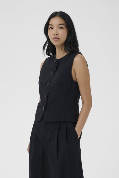 BenittaPW Waistcoat Black - 194008 - 30310511 Thumbnail