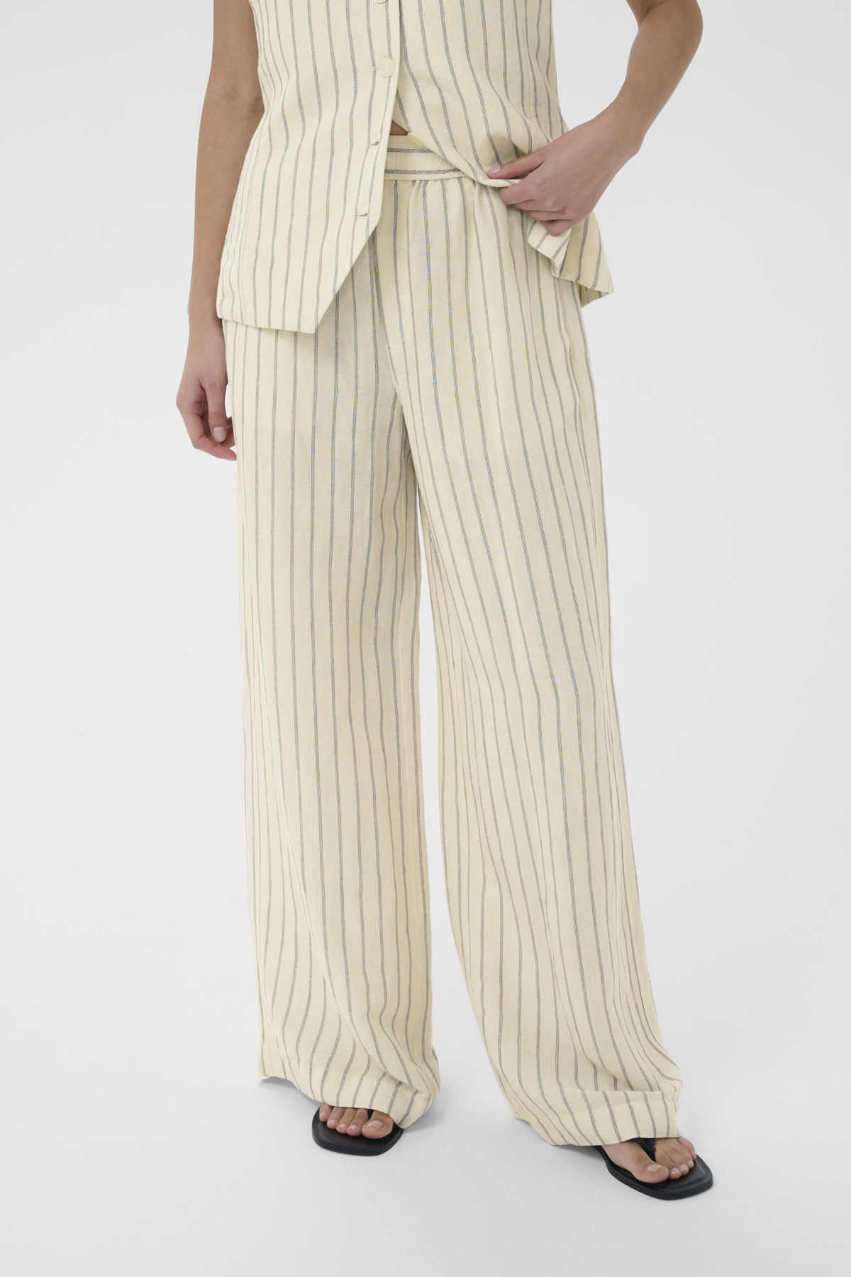 BianaPW Pants Black Stripe - 304935 - 30310519