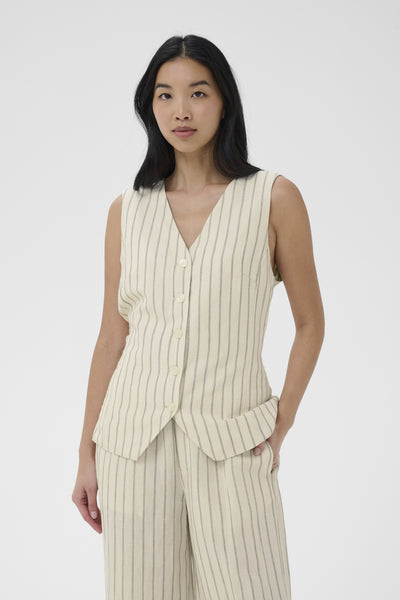 BintaPW Waistcoat Black Stripe - 304935 - 30310520 Thumbnail
