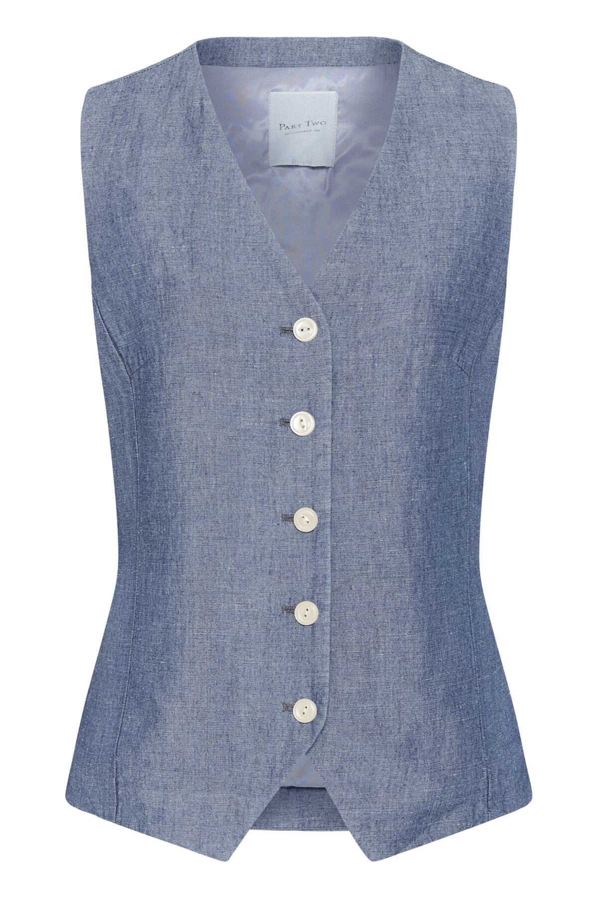 BintaPW Waistcoat Blue Chambray - 304972 - 30310520