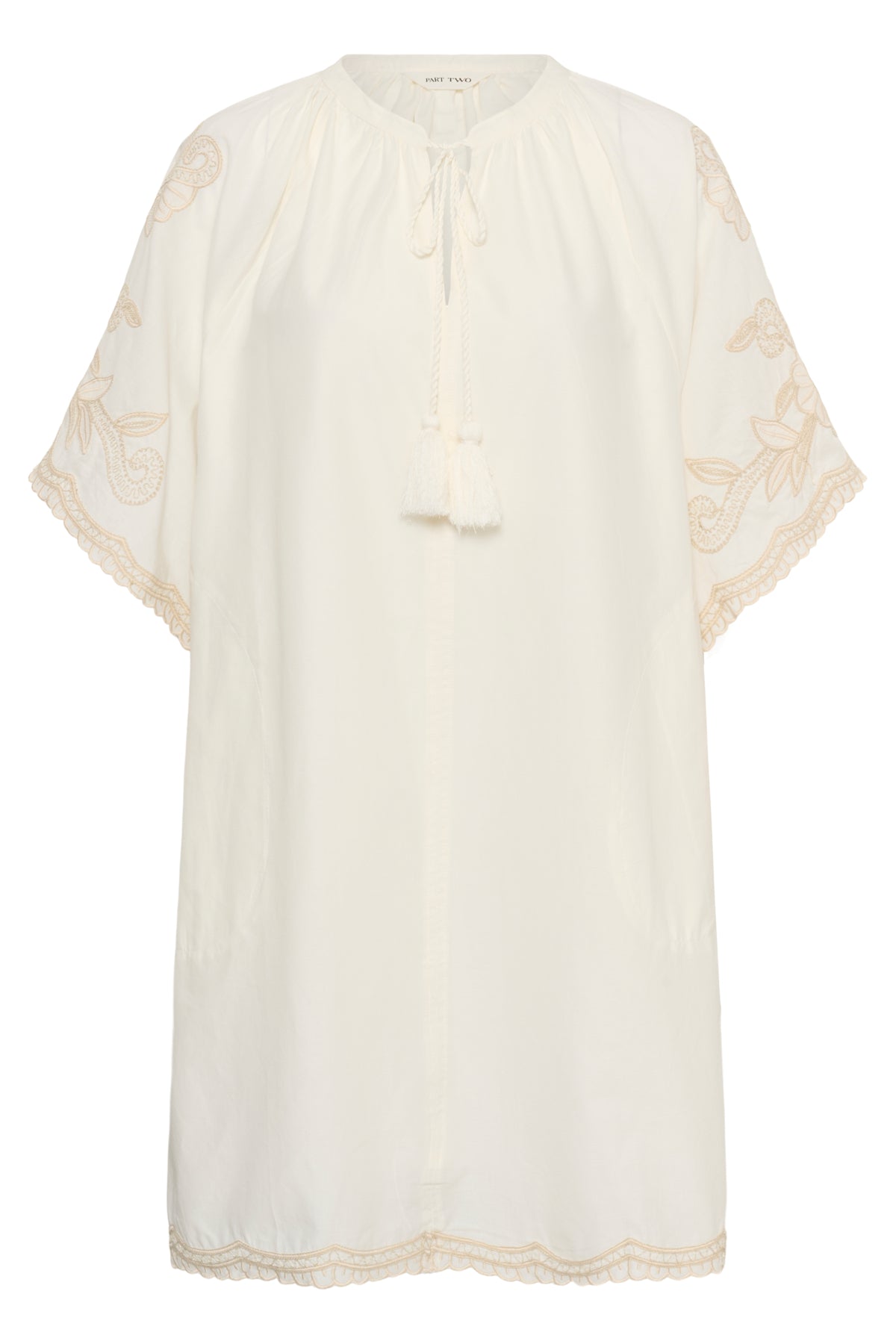 BreannaPW Dress Whisper White W French Oak emb - 30310524