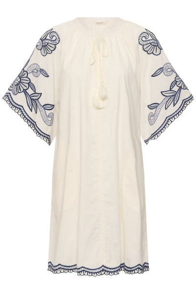 BreannaPW Dress Whisper White W Blue emb - 304 - 30310524 Thumbnail