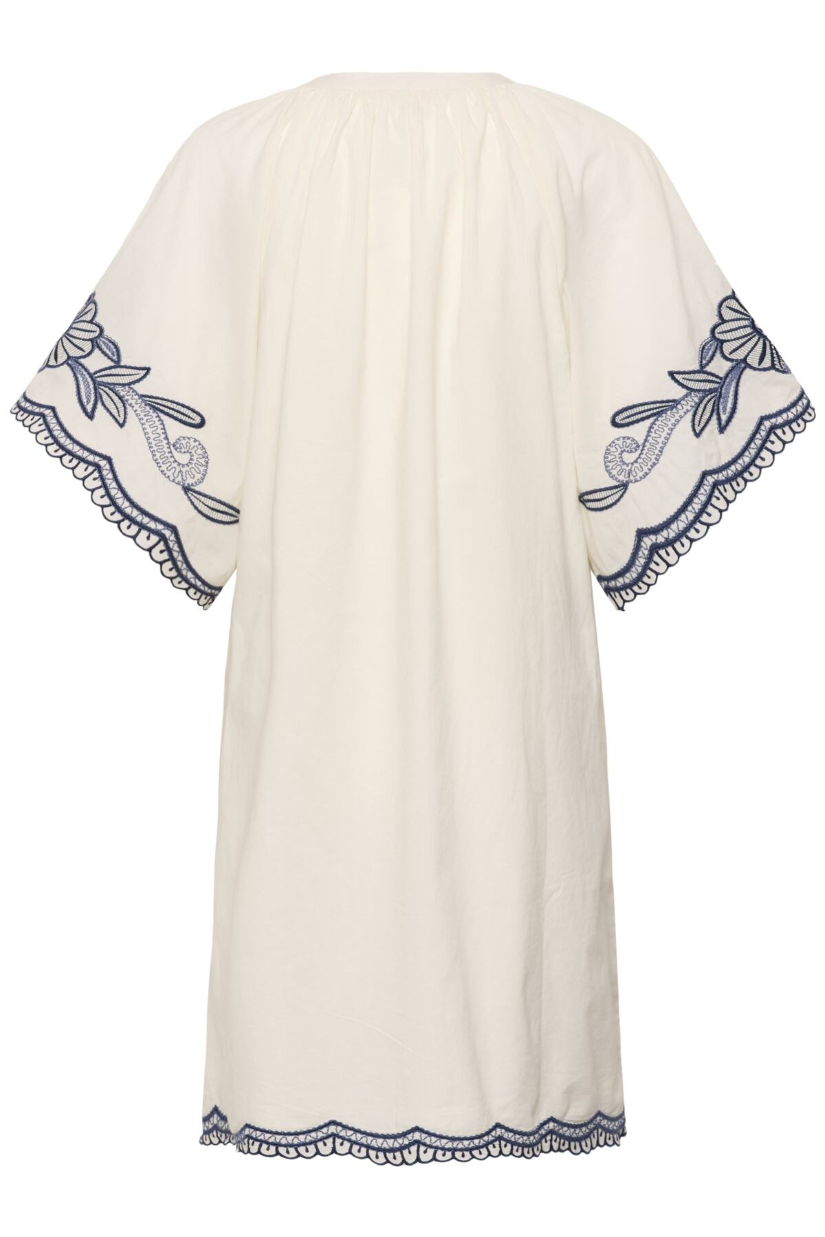 BreannaPW Dress Whisper White W Blue emb - 304 - 30310524