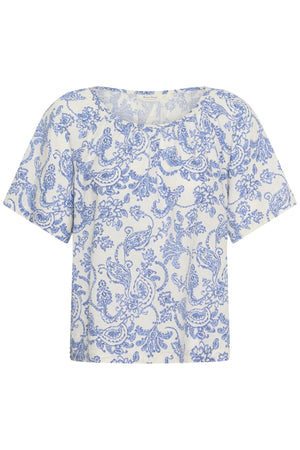 BenthaPW Blouse Blue Dot Paisley Print - 30495 - 30310534