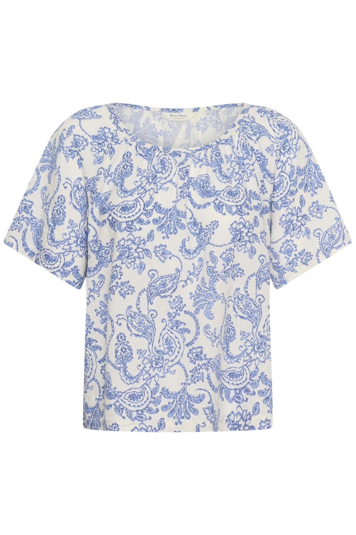 BenthaPW Blouse Blue Dot Paisley Print - 30495 - 30310534