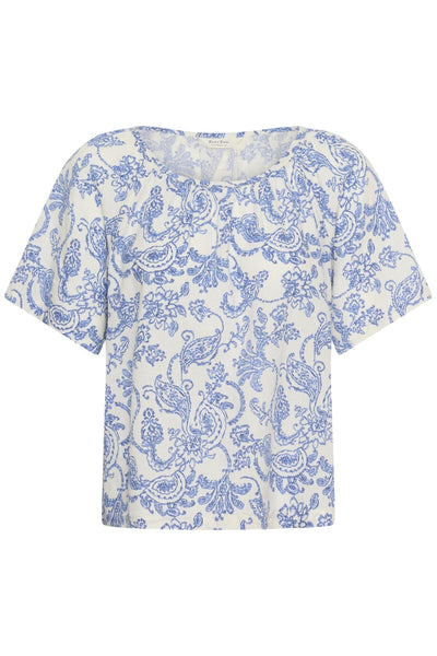 BenthaPW Blouse Blue Dot Paisley Print - 30495 - 30310534 Thumbnail