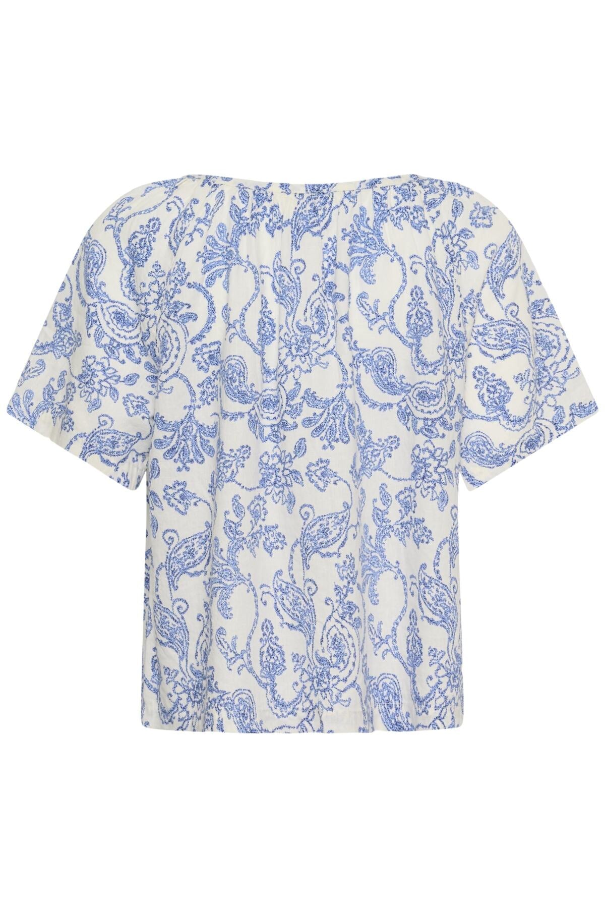 BenthaPW Blouse Blue Dot Paisley Print - 30495 - 30310534